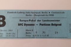 Kup evropskih šampiona 1983/84 | 19.10.1983. | Dinamo (Berlin) - Partizan 2:0