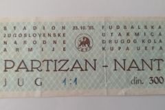 Kup UEFA 1985/86 | 23.10.1985. | Partizan - Nant 1:1