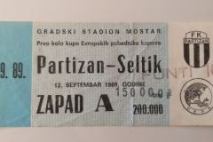 Kup pobednika kupova 1989/90 | 12.09.1989. | Partizan - Seltik 2:1