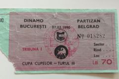 Kup pobednika kupova 1989/90 | 07.03.1990. | Dinamo (Bukurešt) - Partizan 2:1