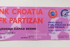 Liga Šampiona 1997/98 | 30.07.1997. | Kroacija (Zagreb) - Partizan 5:0