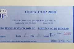 Kup UEFA 2001/02 | 09.08.2001. | Santa Koloma - Partizan 0:1