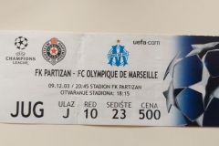 Liga šampiona | 09.12.2003. | Partizan - Olimpik Marsej 1:1