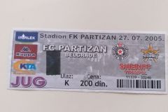 Liga šampiona | 27.07.2005. | Partizan - Šerif 1:0