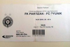 Liga šampiona | 14.07.2010. | Partizan - Pjunik 3:1