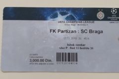 Liga šampiona | 03.11.2010. | Partizan - Braga 0:1