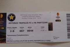 Liga Evrope | 02.10.2014. | Asteras Tripolis - Partizan 2:0