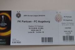 Liga Evrope | 10.12.2015. | Partizan - Augsburg 1:3